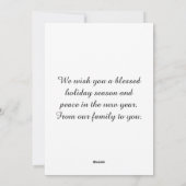 Prettig Kerstmis Italiaans Zalig Kerstfeest Bloems Feestdagenkaart (Achterkant)