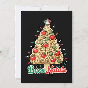 Prettig Kerstmis Italiaanse Pasta Kerstboom Kerstm Kaart