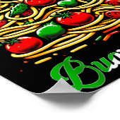 Prettig Kerstmis Italiaanse Pasta Kerstboom Kerstm Poster (Hoek)