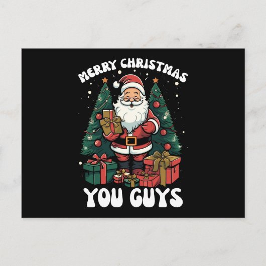 Prettig Kerstmis Jongens Kerstman Briefkaart (Voorkant)
