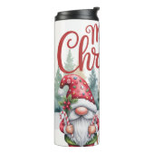 Prettig kerstmis Kabouter Bekerglas Thermosbeker (Gedraaid links)