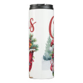 Prettig kerstmis Kabouter Bekerglas Thermosbeker (Achterkant)