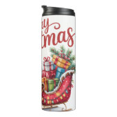 Prettig kerstmis Kabouter Bekerglas Thermosbeker (Geroteerd rechts)