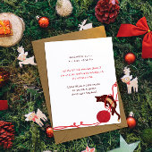 Prettig Kerstmis Kat- Speelse Kat met Rode Lintjes Kaart