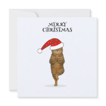 Prettig kerstmis kat yoga