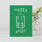 Prettig Kerstmis Kerstkaart (Staand voorkant)