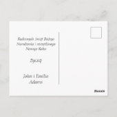 Prettig Kerstmis kerstkaart in het Pools Briefkaart (Achterkant)