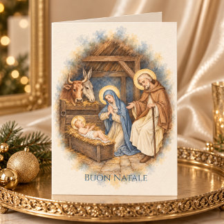 Prettig Kerstmis Kerstkaart | Oude Geboorte & Fl Kaart