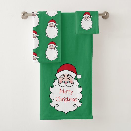 Prettig kerstmis Kerstman Bad Handdoeken Set Cadea (Insitu)