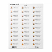 Prettig Kerstmis Kerstman Cute Teken Retouradres Etiket (Full Sheet)