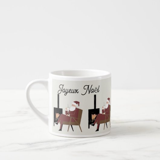 Prettig Kerstmis Kerstman Espresso Kop (Links)