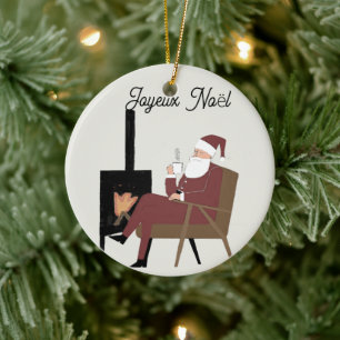 Prettig Kerstmis Kerstman Keramisch Ornament