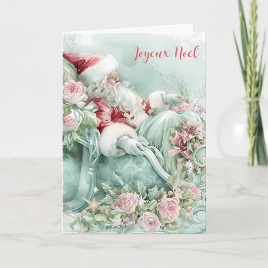 Prettig Kerstmis Kerstman slee slee Folded kaart (Voorkant)