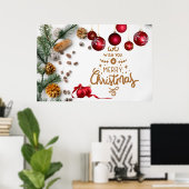 Prettig Kerstmis Kerstmis Versieringen Poster (Thuiskantoor)