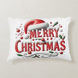 Prettig Kerstmis Kerstmuts Accent Kussen