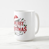 Prettig Kerstmis Kerstmuts Koffiemok (Voorkant rechts)