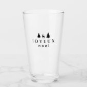 Prettig Kerstmis Kerstontwerp met Sneeuwvlokken Glas (Voorkant)