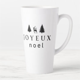 Prettig Kerstmis Kerstontwerp met Sneeuwvlokken Latte Mok