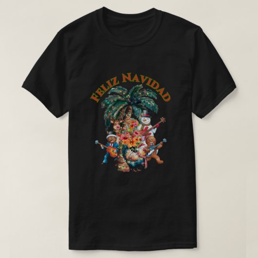 Prettig Kerstmis Kip en de Bende T-shirt (Design voorkant)