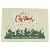 Prettig Kerstmis Klasse Elegant | Makelaar Custom Groot Cadeauzakje (Achterkant)