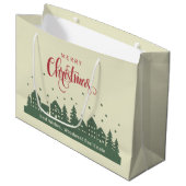 Prettig Kerstmis Klasse Elegant | Makelaar Custom Groot Cadeauzakje (Voorkant Gekanteld)