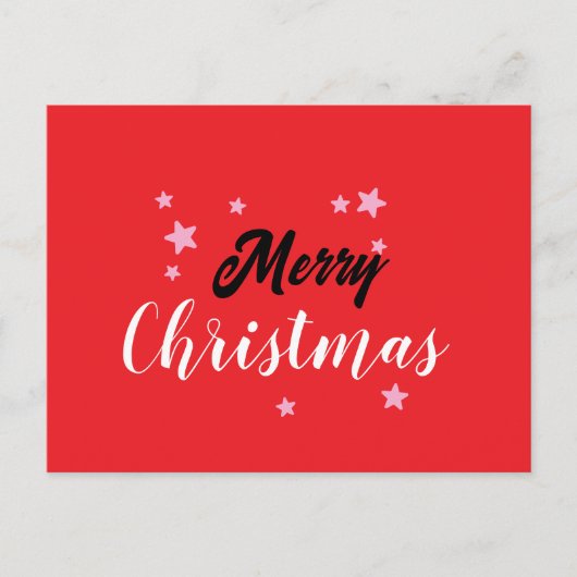 Prettig Kerstmis Klassiek Uniek Minimalistisch Een Feestdagenkaart (Voorkant)