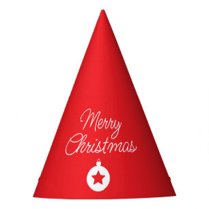 Prettig Kerstmis Klassiek Uniek Minimalistisch Een Feesthoedjes