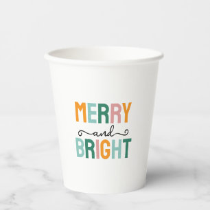Prettig Kerstmis Klassiek Uniek Minimalistisch Een Papieren Bekers