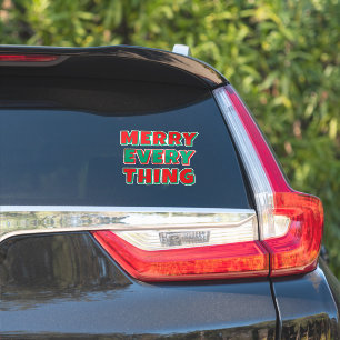 Prettig Kerstmis Klassiek Uniek Minimalistisch Een Sticker