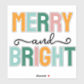Prettig Kerstmis Klassiek Uniek Minimalistisch Een Sticker (Vel)