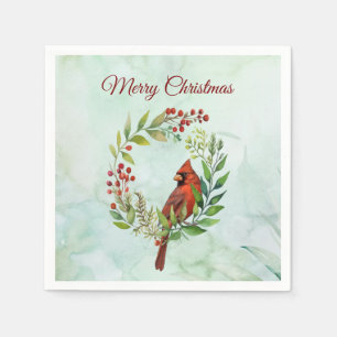 Prettig Kerstmis Klassieke Kardinaal  Servet