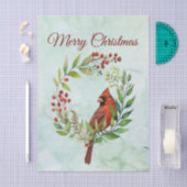 Prettig Kerstmis Klassieke Kardinaal Tissuepapier (Craft)