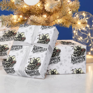 Prettig Kerstmis Krampus Kerst Krampus sleeën Cadeaupapier