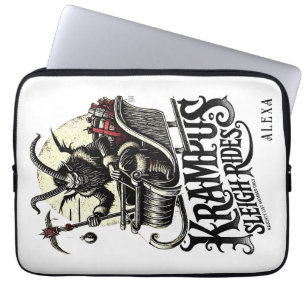 Prettig Kerstmis Krampus Kerst Sleetocht Laptop Sleeve