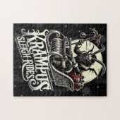 Prettig Kerstmis Krampus Kerst Sleetocht Legpuzzel (Horizontaal)