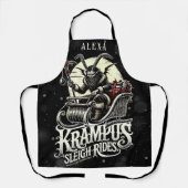 Prettig Kerstmis Krampus Kerst Sleetocht Schort (Voorkant)