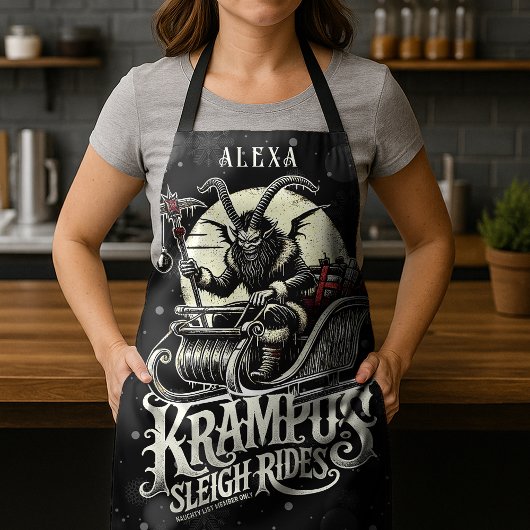 Prettig Kerstmis Krampus Kerst Sleetocht Schort