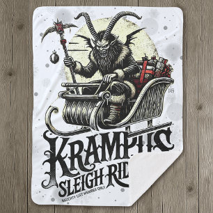 Prettig Kerstmis Krampus Kerst Sleetochtjes Sherpa Deken
