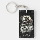 Prettig Kerstmis Krampus Kerstmis slee-ritten Sleutelhanger (Voorkant)