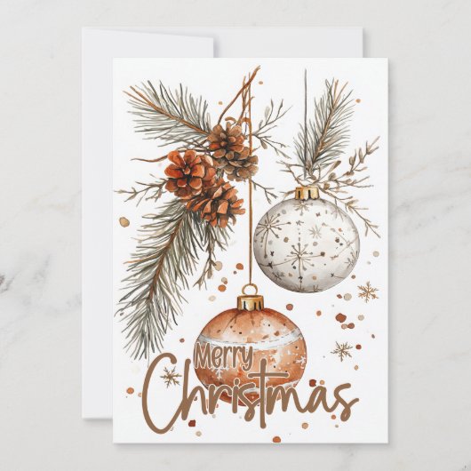Prettig Kerstmis Landelijke Groet Kaart (Voorkant)