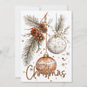 Prettig Kerstmis Landelijke Groet Kaart (Achterkant)