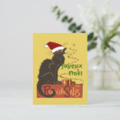 Prettig Kerstmis Le Chat Noir Kerst-spot  Feestdagenkaart (Staand voorkant)
