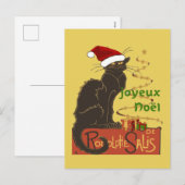 Prettig Kerstmis Le Chat Noir Kerst-spot  Feestdagenkaart (Voorkant / Achterkant)