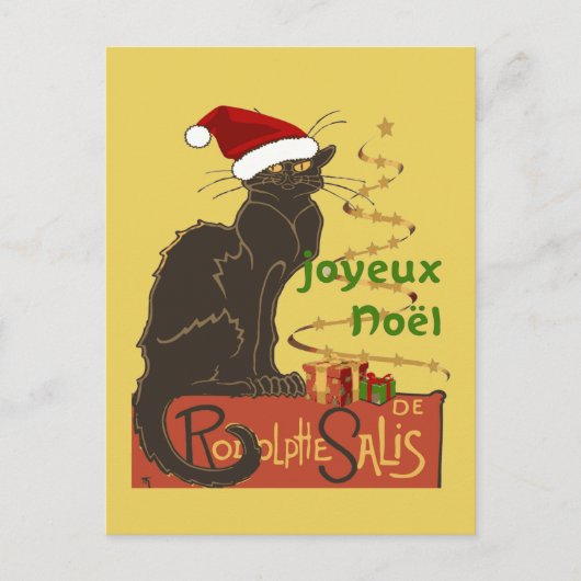 Prettig Kerstmis Le Chat Noir Kerst-spot  Feestdagenkaart (Voorkant)