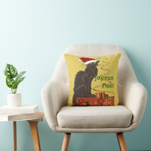 Prettig Kerstmis Le Chat Noir Kerst Spottend Kussen