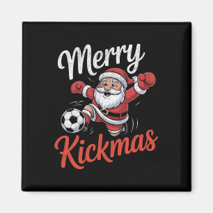 Prettig Kerstmis Leuk Kerstvoetbal Kerstmis Magneet