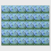 Prettig Kerstmis Liefde Oma Inpakpapier Blauw (Vlak)