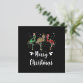 Prettig Kerstmis Luipaard Rood Groen Geruit Flamin Kaart (Staand voorkant)