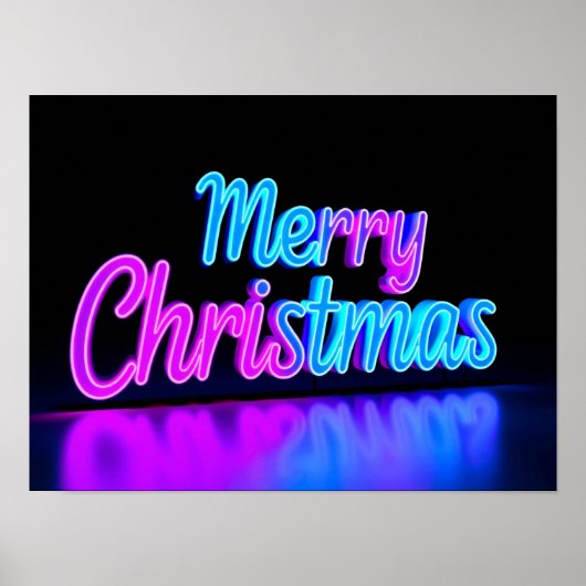 Prettig Kerstmis Luxe Typografie Poster Papier H16 (Voorkant)