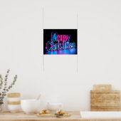 Prettig Kerstmis Luxe Typografie Poster Papier H41 (Keuken)